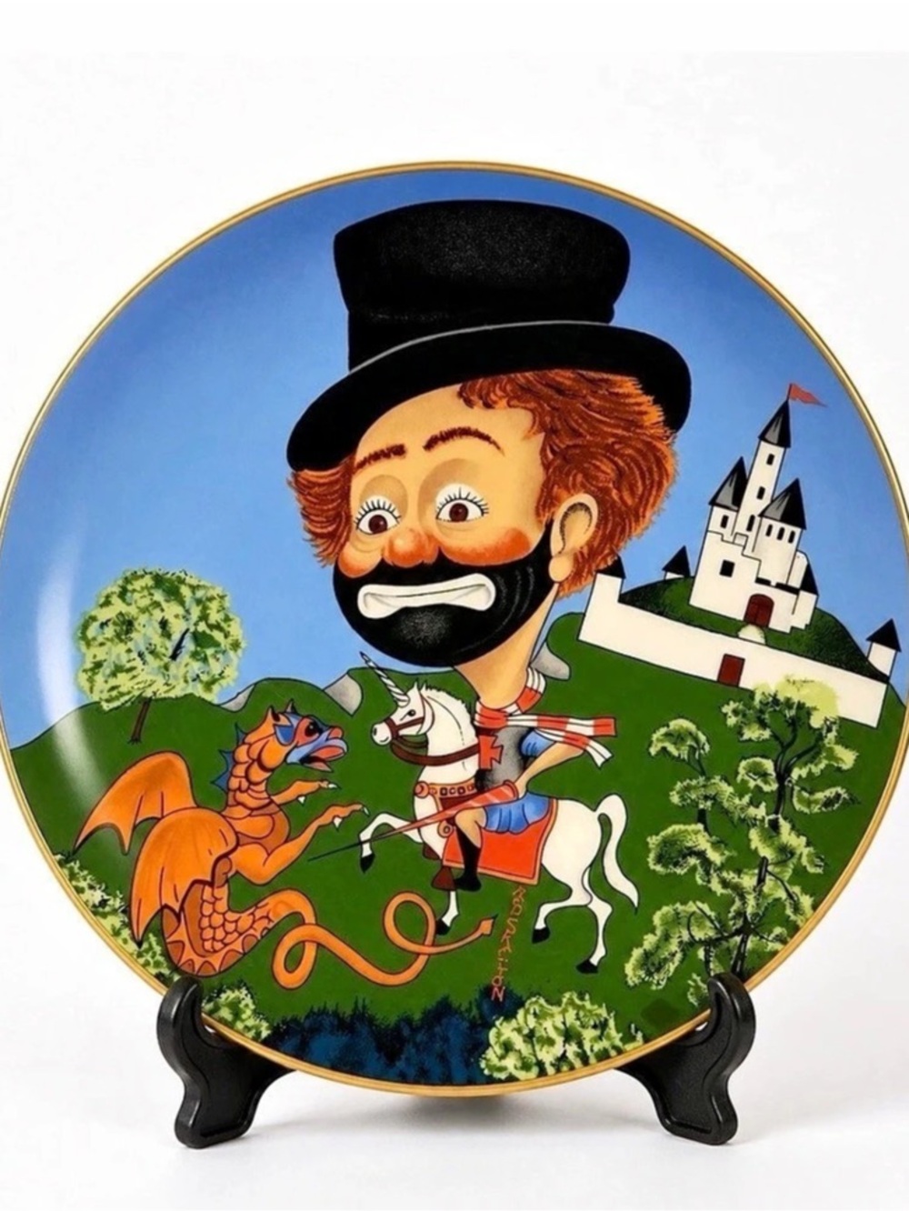 Red Skelton Sir Freddie & Bronco Freddie Collector Plates Set of 2